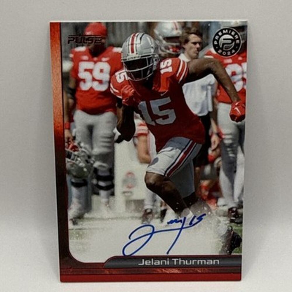 Jelani Thurman 2024 Pulse Premiere Auto Red /75 Ohio State TE Football Card